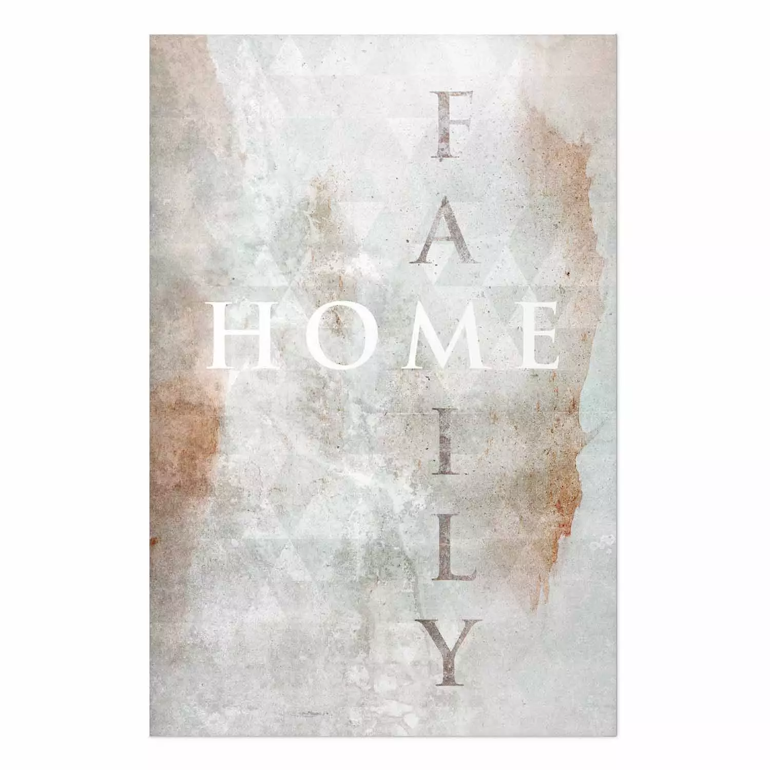 Poster Minty Home - English inscription on slightly brown texture