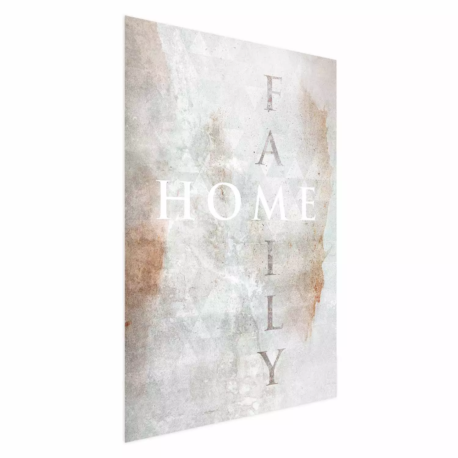 Poster Minty Home - English inscription on slightly brown texture