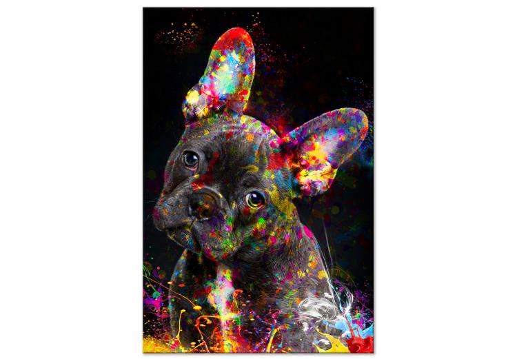 Canvas Marufi (1-part) vertical - abstract multicolored portrait of a dog
