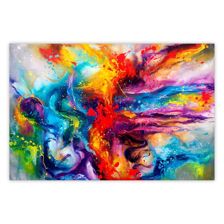 Poster Colorful Splash - abstraction of colorful patterns in artistic motif