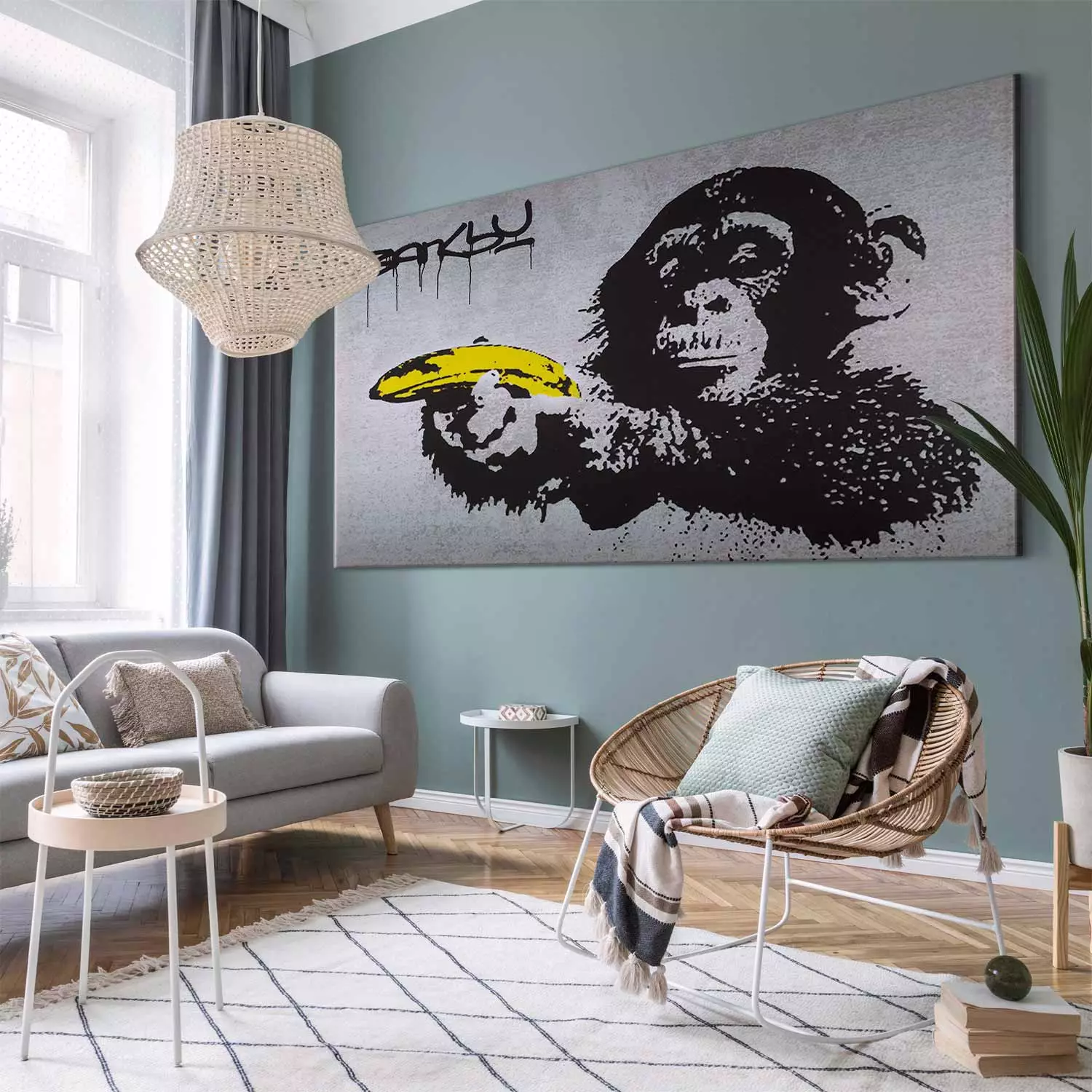 肉筆☆油絵☆F20号『シーソー(平等）を望む子供たち』Banksy/模写 肉筆☆油絵☆F20号『シーソー(平等）を望む子供たち』Banksy