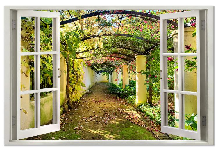 Large canvas print Window: View on Pergola [Large Format]