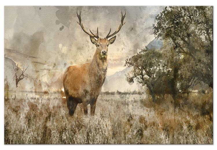 Large canvas print Watercolour Deer [Large Format]