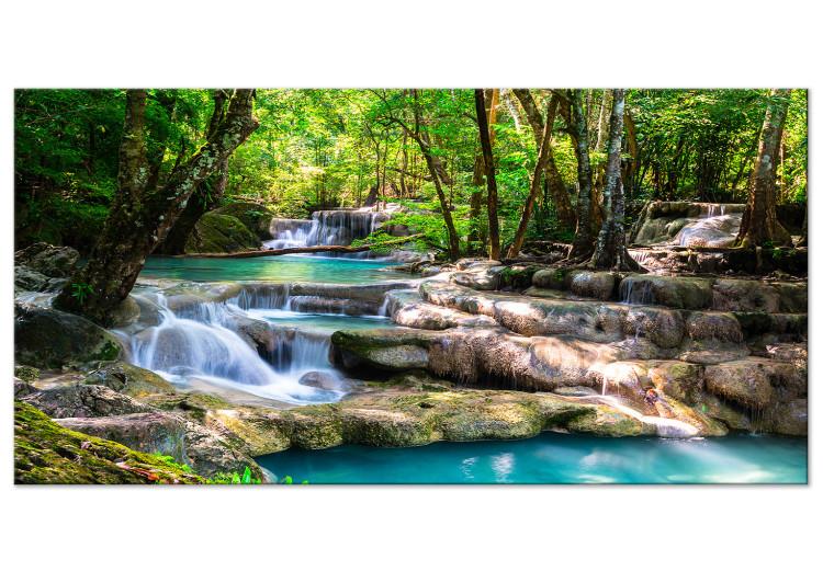 Large canvas print Nature: Forest Waterfall II [Large Format]