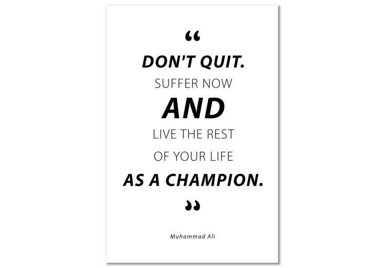Canvas Quote - Muhammad Ali (1-part) vertical - motivational black text
