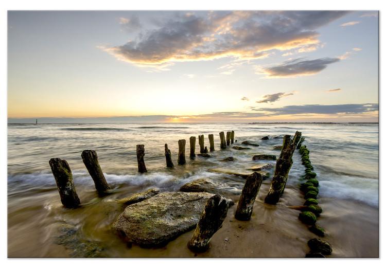Large canvas print Wooden Breakwaters [Large Format]