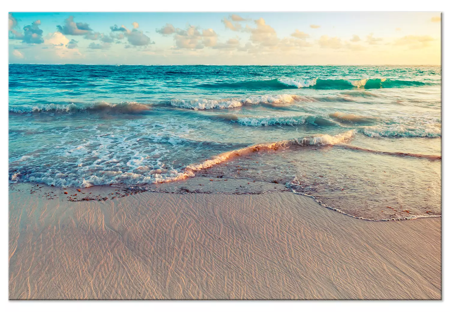 Large canvas print Beach in Punta Cana - tropical Dominican landscape with azure water