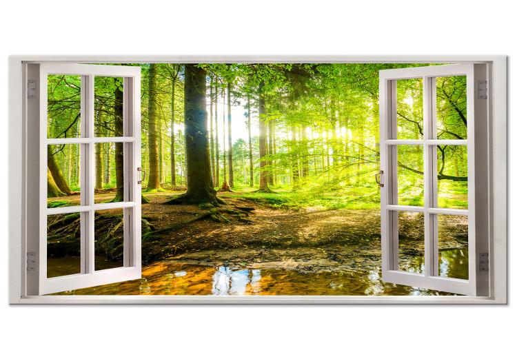 Large canvas print Window: View on Forest II [Large Format]