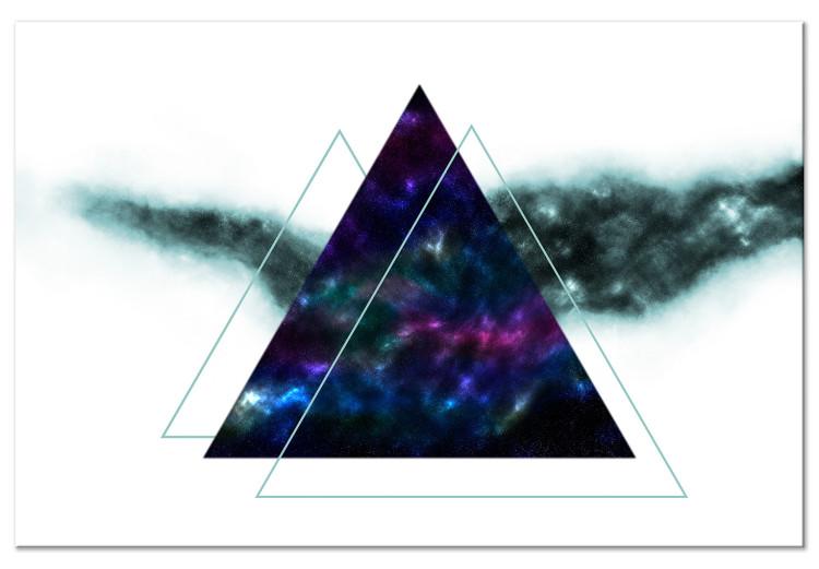 Canvas Cosmic Triangles (1-part) wide - triangular abstraction