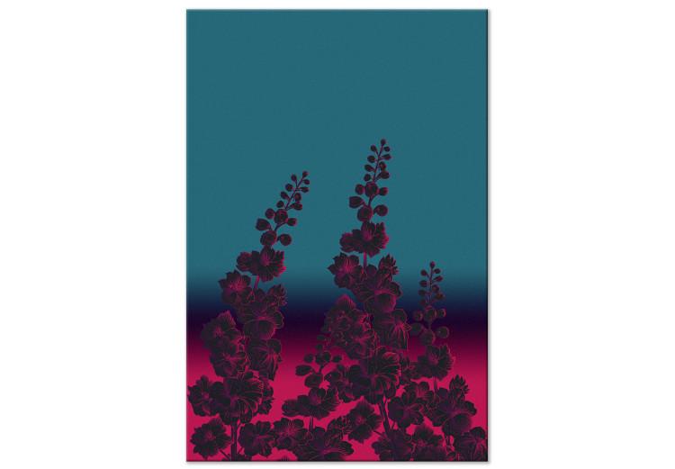 Canvas Cosmic Flowers (1-part) vertical - abstract plant motif