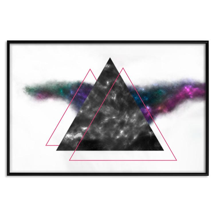 Poster Triangle Mirror - geometric abstract composition on a white background