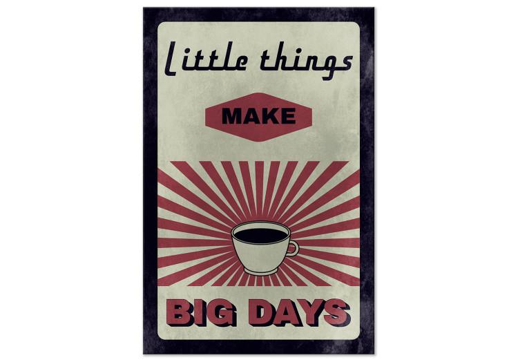 Canvas Little Things Big Days (1-part) vertical - motivational inscriptions