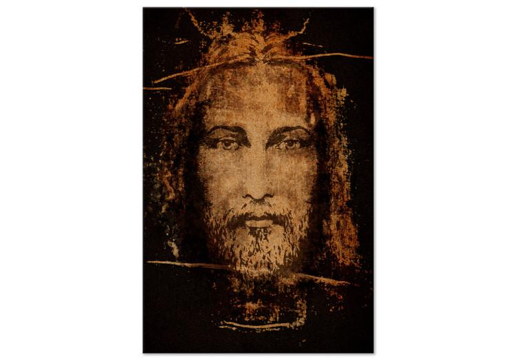 Canvas Turin Shroud (1-part) vertical - sacred composition of Jesus