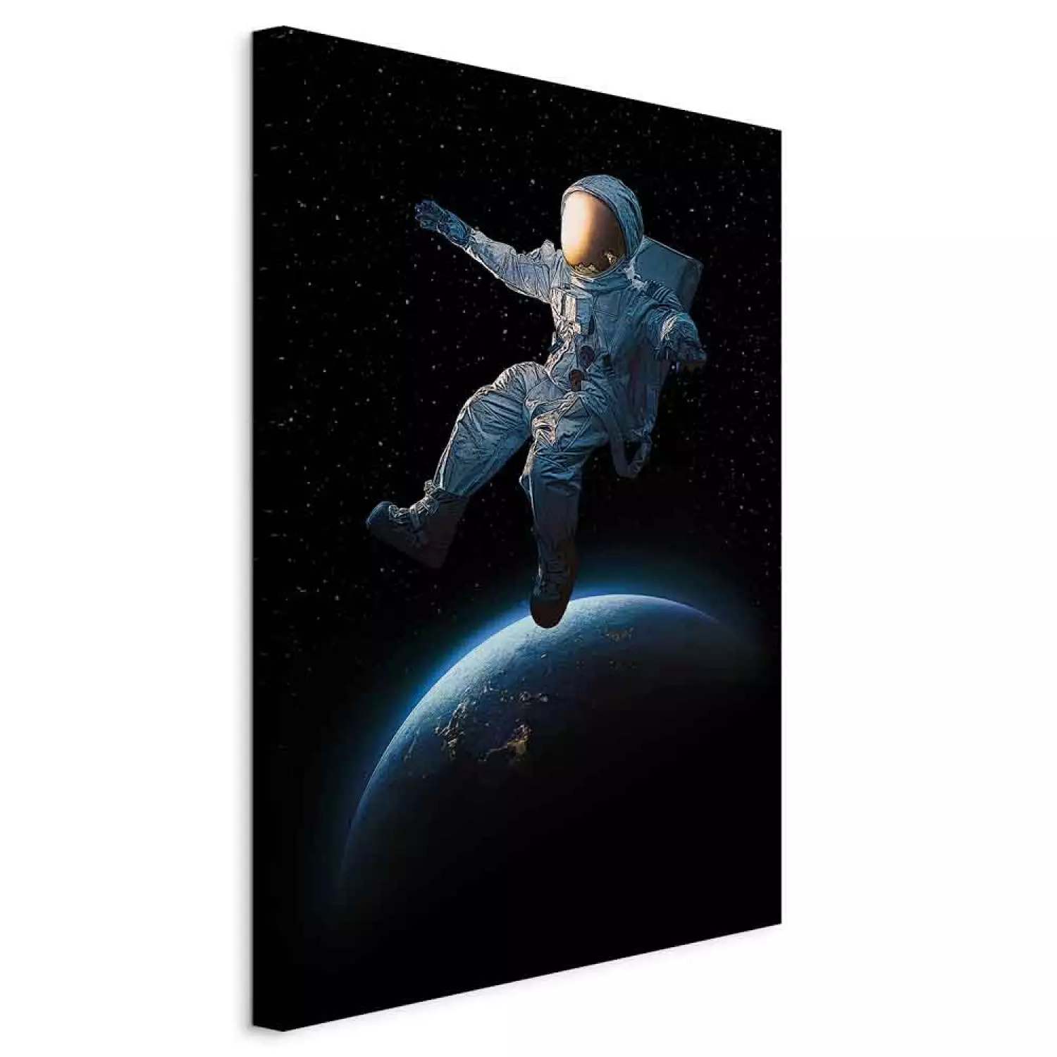 Canvas Cosmic Walk vertical - fantastical landscape of space