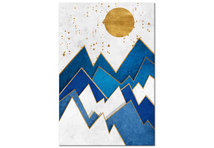 Canvas Snowy Peaks (1-part) vertical - abstract mountain landscape