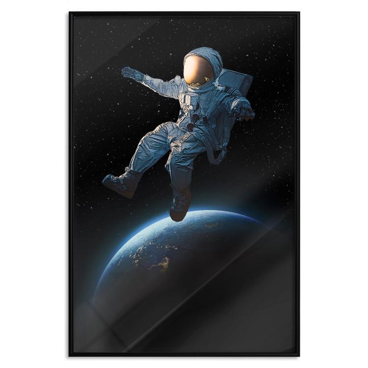 Poster Cosmic Stroll - fantasy with astronaut and planet against dark backdrop