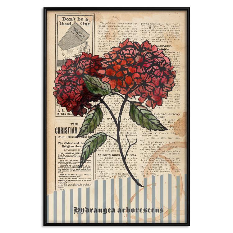 Poster Morning Flowers - vintage composition with blooming plant against text