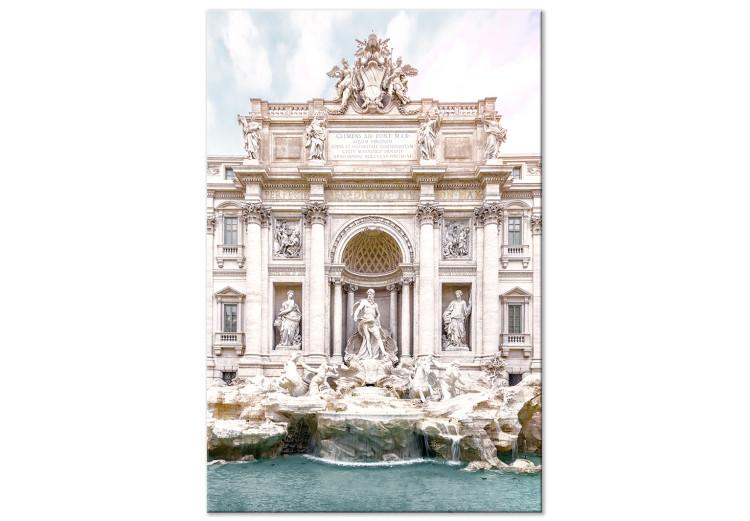 Canvas Trevi Fountain (1-part) vertical - architecture of a bright sculpture