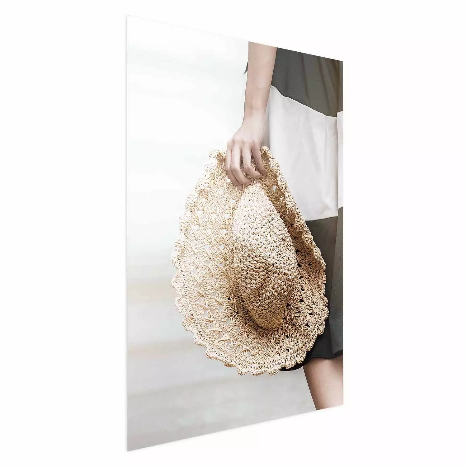 Poster Celestial Longing - summer composition with a woman figure and a hat