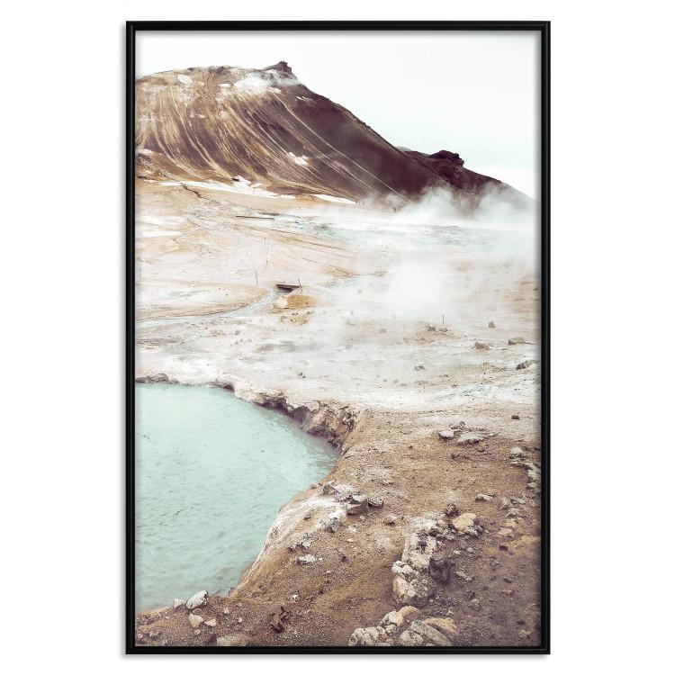 Poster Path of Mists - landscape of mountain terrain and water in warm tones