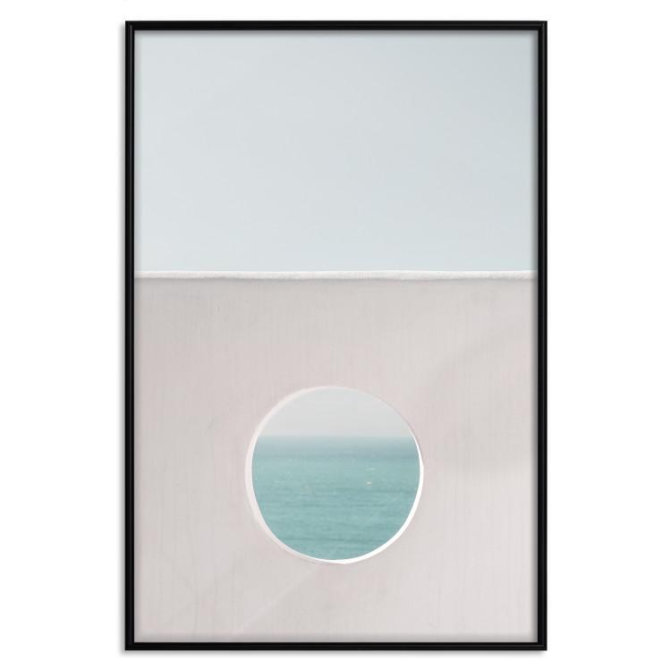 Poster Circular Horizon - landscape of calm sea and clear sky