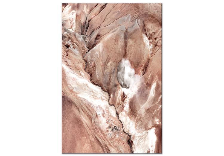 Canvas Meanders (1-part) vertical - abstract river landscape among rocks