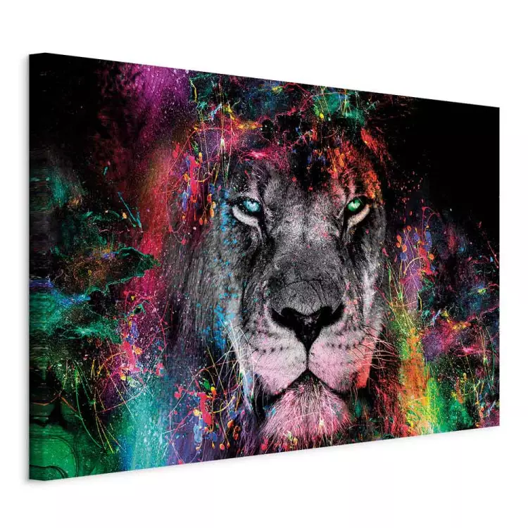 Sun of Africa (1-part) wide - abstract colorful lion motif