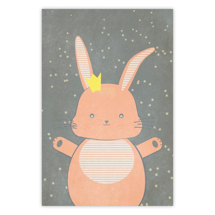 Poster Pink Princess - abstract colorful animal against black sky