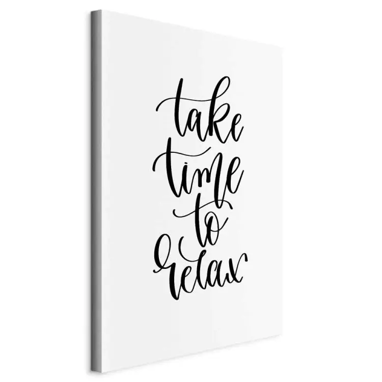 Take Time to Relax (1-part) vertical - black English inscriptions