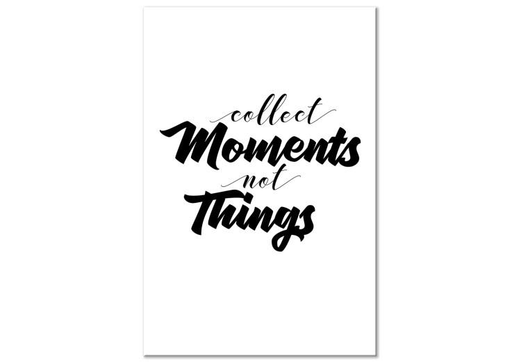 Canvas Collect Moments Not Things (1-part) vertical - inscriptions in English