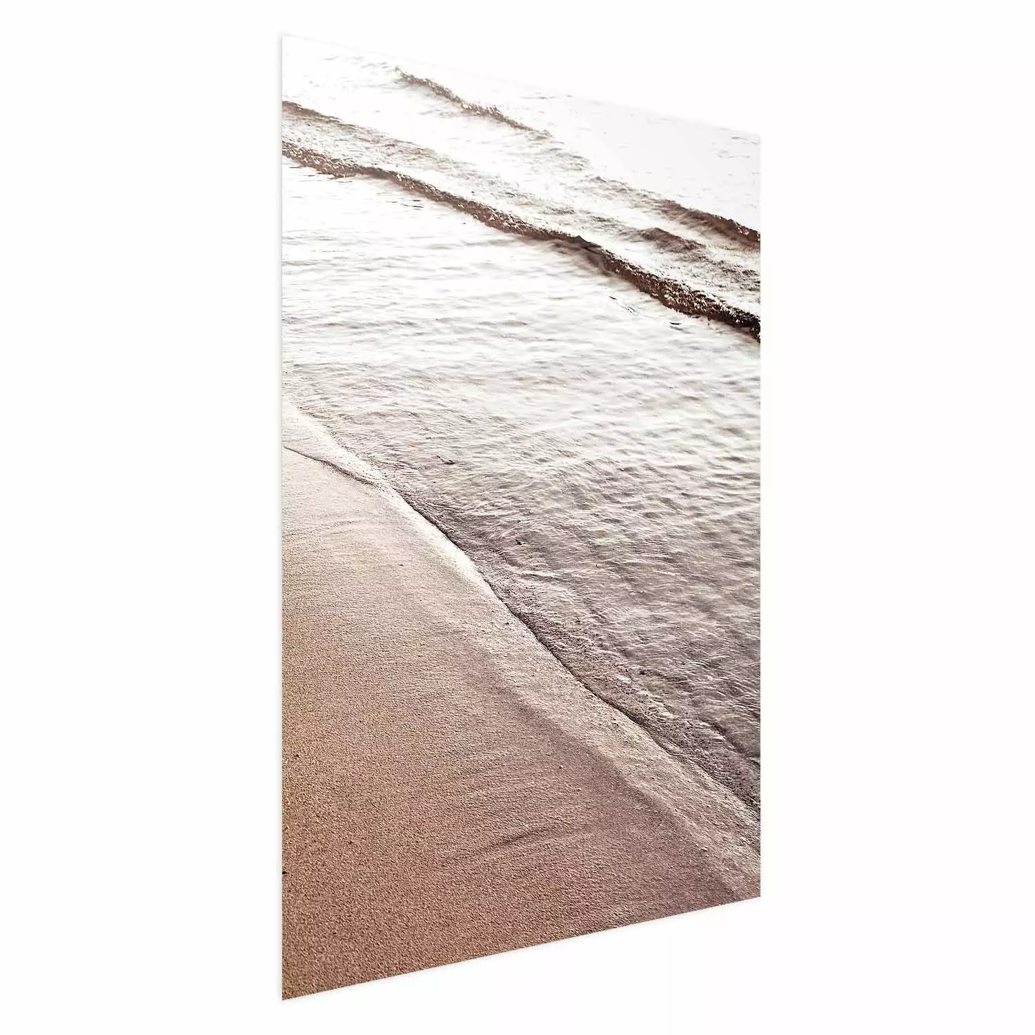 Wall Poster September Rhythm - beach and sea landscape with sepia waves