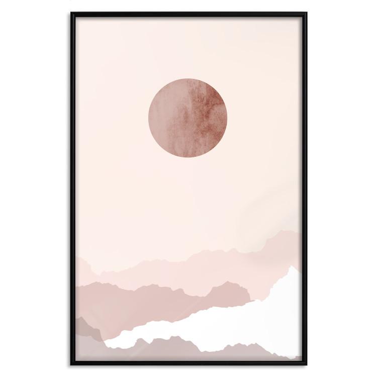 Poster Pastel Planet - abstract circle above the clouds in a bright cosmos