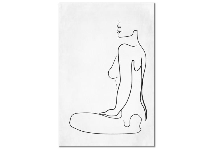 Canvas Feminine Form (1-piece) Vertical - abstract female line art