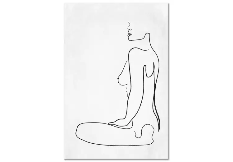 Canvas Feminine Form (1-piece) Vertical - abstract female line art