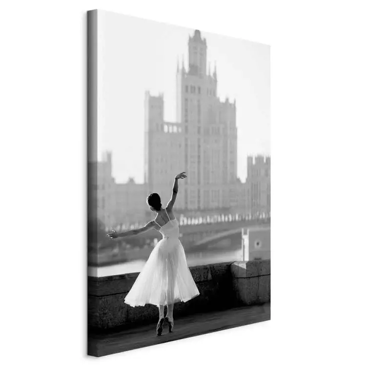 Dance over the River (1-piece) Vertical - cityscape photograph with a woman
