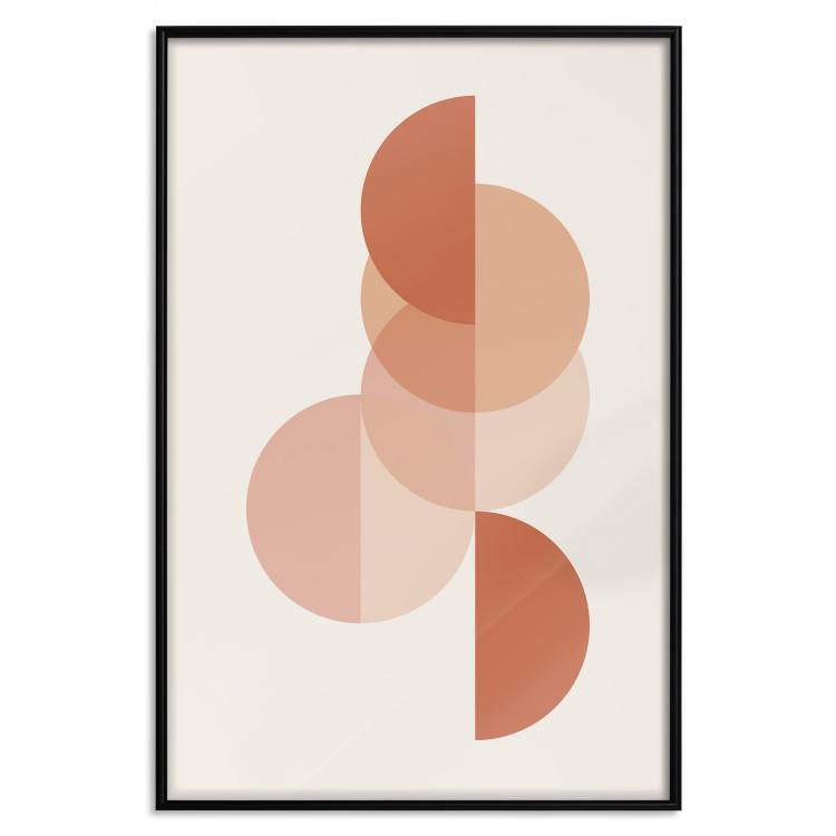 Poster Circular Structure - abstract orange geometric figures