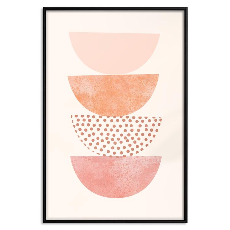 Poster Halves - abstract fragments of circles with different patterns and colors