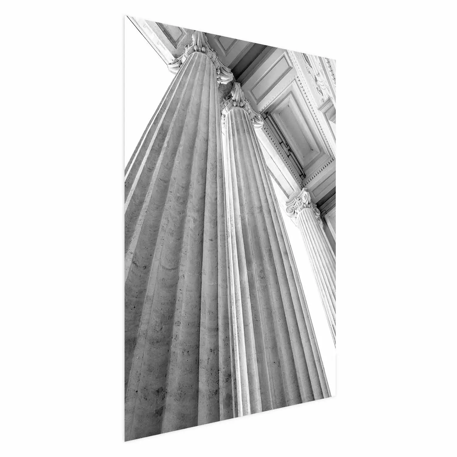 Wall Poster Stone Columns - gray architecture of a carved column in a building