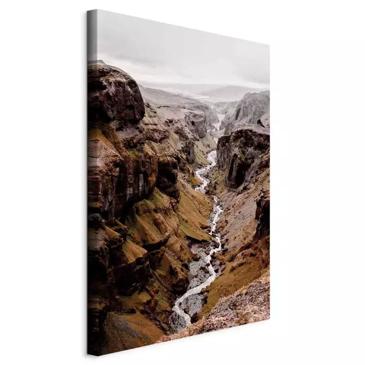 River of Time (1-piece) Vertical - river and mountain canyon landscape