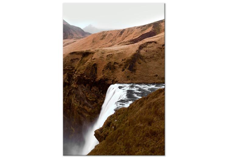 Canvas Rusty Hills (1-piece) Vertical - waterfall amidst mountain landscape