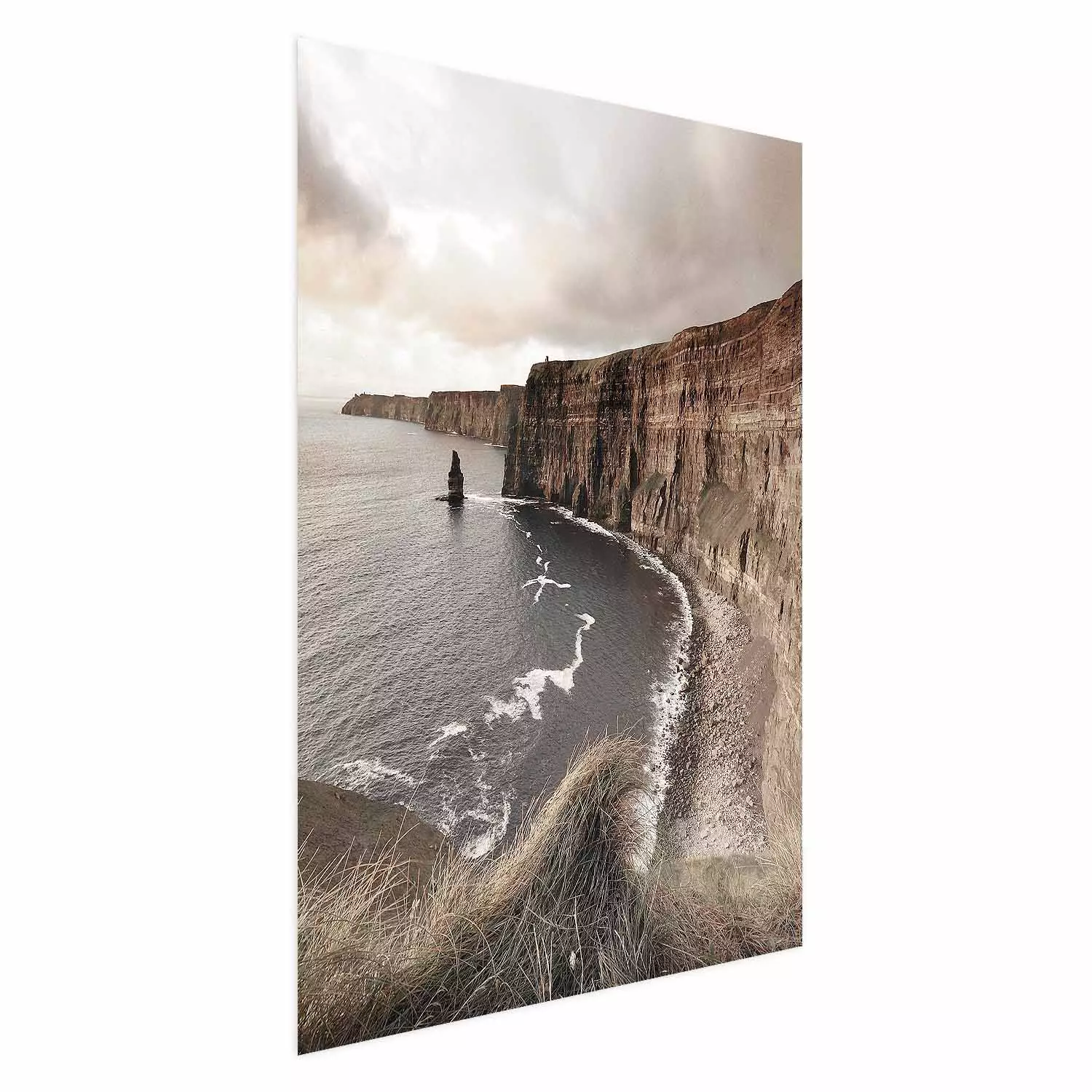 Poster Solitary Cliffs - seascape with large cliffs against a clear sky