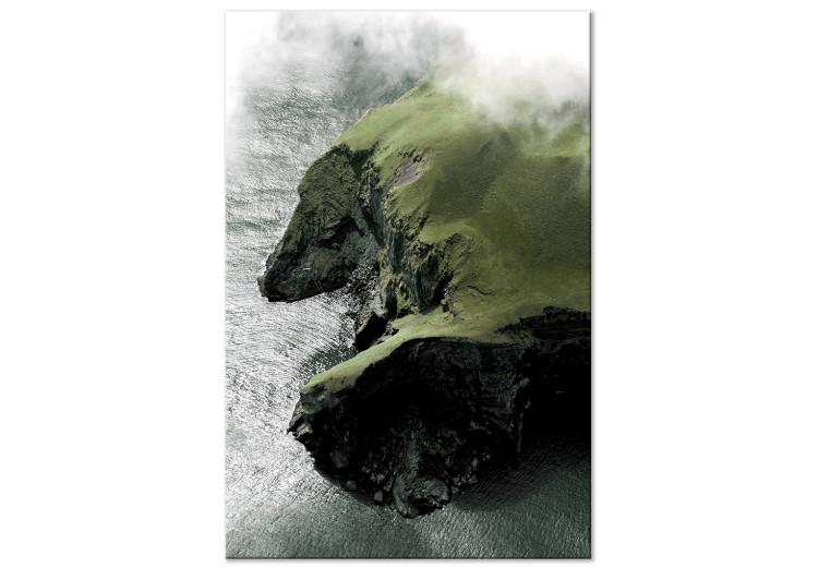 Canvas Marriage of Sea and Land (1-piece) Vertical - landscape of a misty cliff