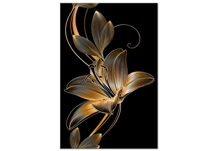 Canvas Lily's Delicacy (1-piece) Vertical - abstract botanical motif
