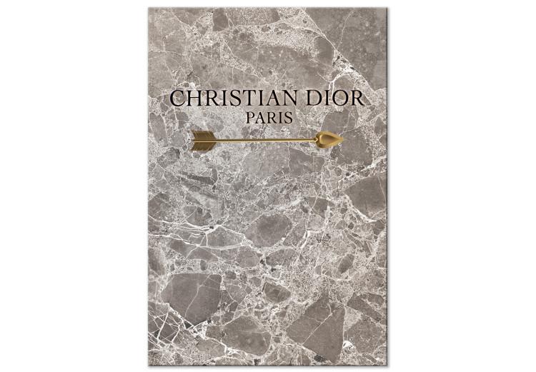 Canvas Christian Dior (1-piece) Vertical - fashion brand name on marble