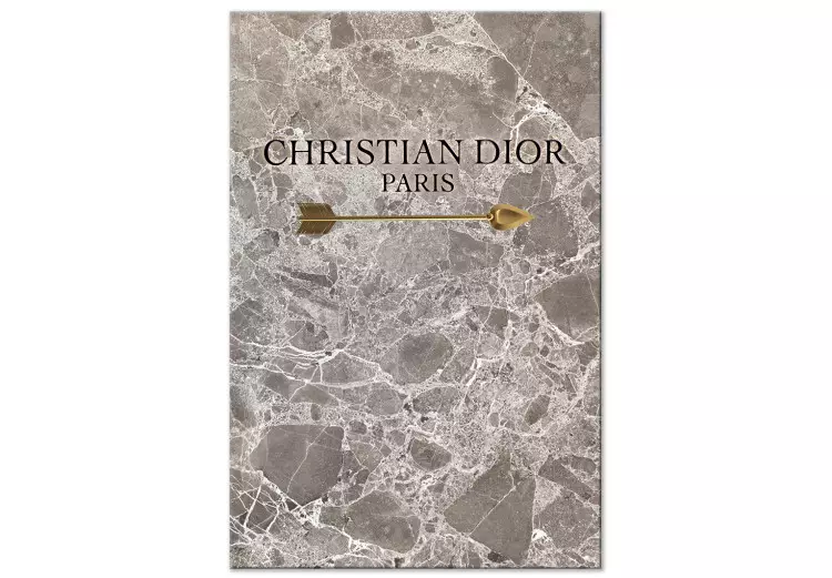 Canvas Christian Dior (1-piece) Vertical - fashion brand name on marble