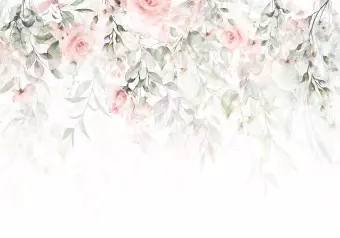 Photo Wallpaper Waterfall of Roses - First Variant Wallpaper Cropper