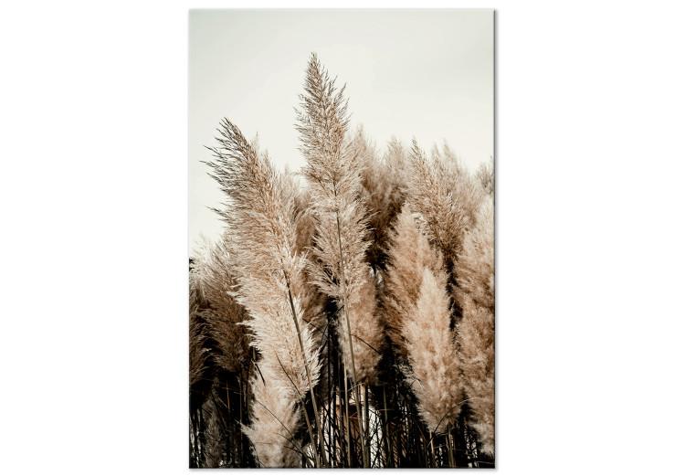 Canvas Dreamy Feather (1-piece) Vertical - autumn landscape of forest nature