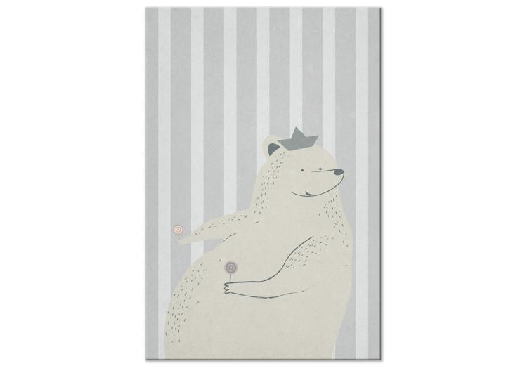 Canvas Sweet Tooth Bear (1-piece) Vertical - pastel depiction of a bear