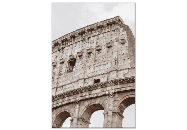 Canvas Colosseum (1-piece) Vertical - architecture of the city of Rome in sepia