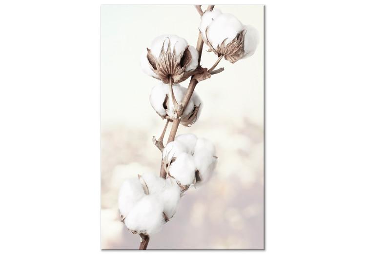 Canvas Subtlety of Nature (1-piece) Vertical - white flowers in clouds